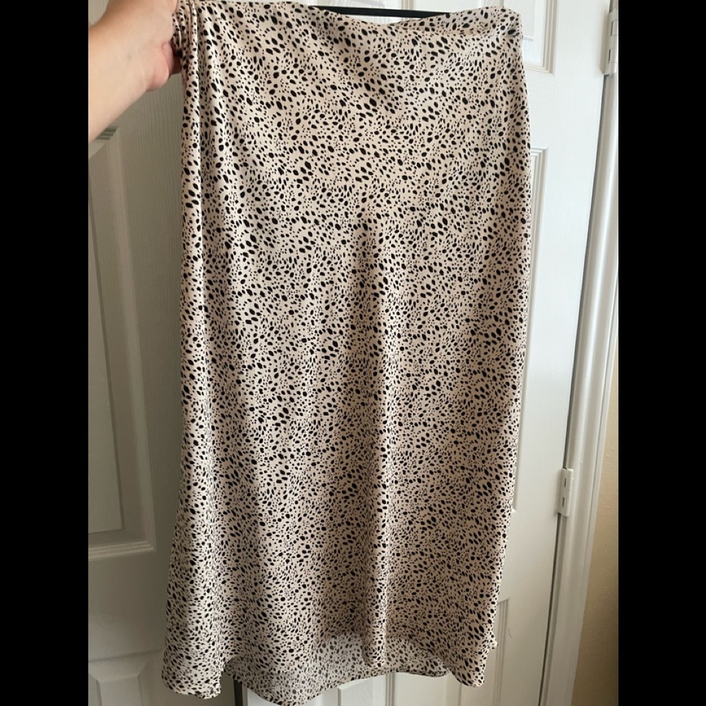 Printed midi skirt